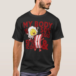 Ontbijt Bacon En Eieren Fastfood Eten Liefhebber v T-shirt