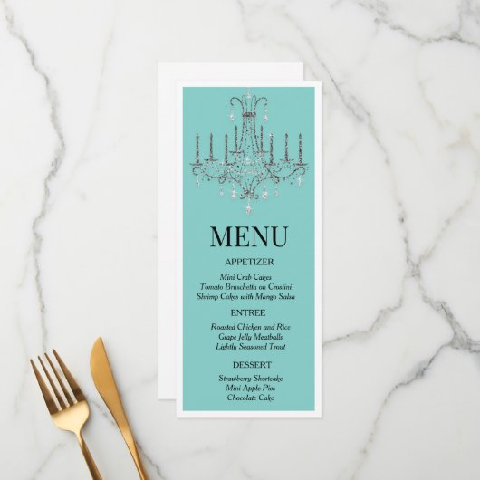 Ontbijt bij Chandelier Menu (Voorkant / Achterkant in situ)