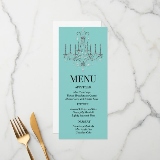 Ontbijt bij Chandelier Menu (Voorkant / Achterkant in situ)