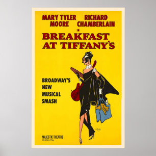Ontbijt bij Tiffany's Retro Vintage Film Poster