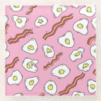 Ontbijt Bonanza: Cartoon Delights Glazen Onderzetter