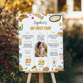 Ontbijt Bruch 1e verjaardag Foto Milestone Poster