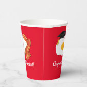 Ontbijt Brunch Afstudeerfeest Papieren Bekers (Rechts)