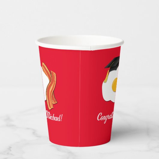 Ontbijt Brunch Afstudeerfeest Papieren Bekers (Rechts)