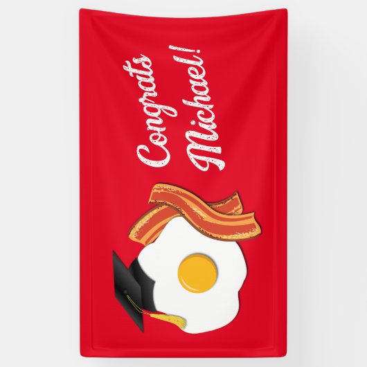 Ontbijt Brunch Afstudeerfeest Spandoek (Verticaal)