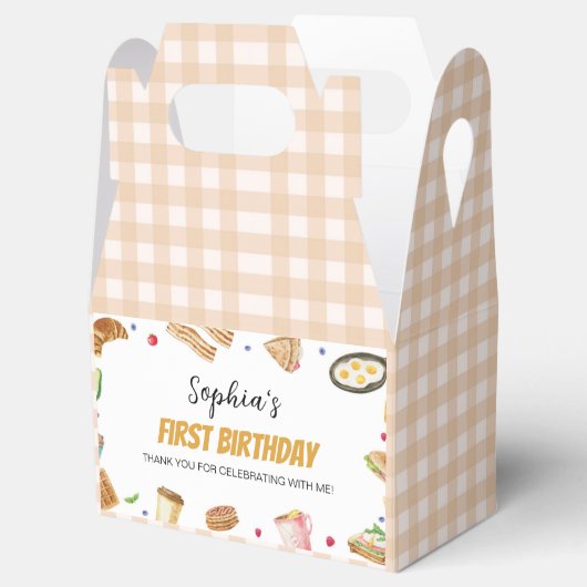 Ontbijt Brunch eerste verjaardag gunstbox Bedankdoosjes (Geopend)