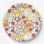 Ontbijt Brunch Eten Buffet Papieren Bordje (Voorkant)