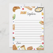 Ontbijt Brunch Tijd Capsule Opmerking Bericht Kaar Bedankkaart (Voorkant)