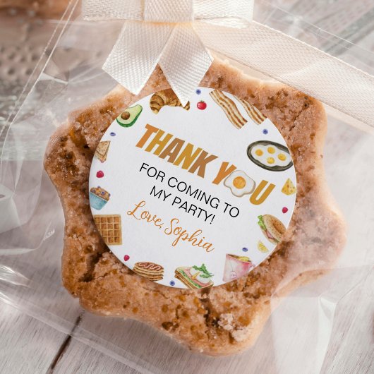 Ontbijt Brunch Verjaardag Classic Ronde Sticker