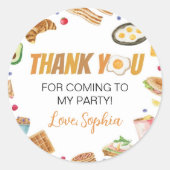 Ontbijt Brunch Verjaardag Classic Ronde Sticker (Voorkant)