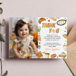 Ontbijt Brunch Verjaardag Foto Bedankkaart