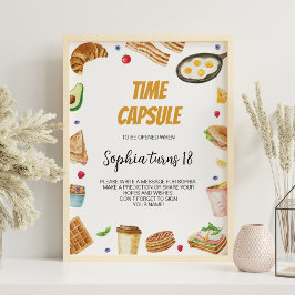Ontbijt Brunch Verjaardag Tijd Capsule Poster