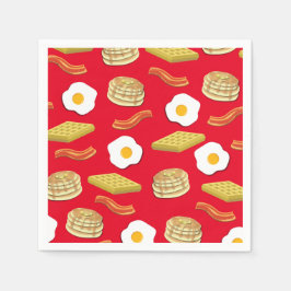 Ontbijt Brunch Verjaardagsfeest Kinder Schattige Servet