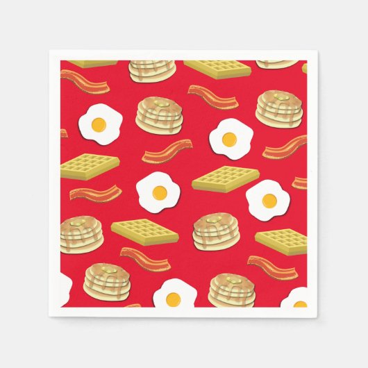 Ontbijt Brunch Verjaardagsfeest Kinder Schattige Servet (Voorkant)
