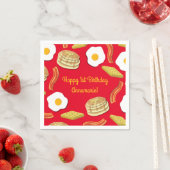 Ontbijt Brunch Verjaardagsfeest Kinder Schattige Servet (Insitu)