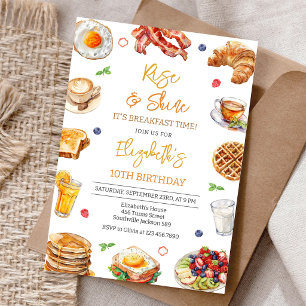 Ontbijt Brunch Verjaardagsuitnodiging Kaart