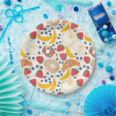 Ontbijt Brunch Voedselbuffet Papieren Bordje (Feest)
