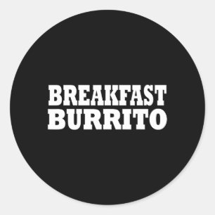 Ontbijt Burrito Eten Halloween Kostuum Feest Ronde Sticker