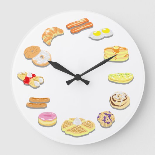 Ontbijt de hele dag grote klok (Voorkant)