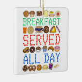 Ontbijt de hele dag Neon Diner Sign Foodie Keramisch Ornament (Rechts)