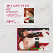 Ontbijt de Kerstman Visitekaartje (Voorkant / Achterkant)