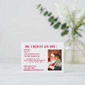 Ontbijt de Kerstman Visitekaartje (Staand voorkant)