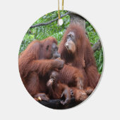 Ontbijt de Orangutans Singapore Zoo Keramisch Ornament (Links)