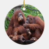 Ontbijt de Orangutans Singapore Zoo Keramisch Ornament (Achterkant)