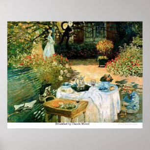 Ontbijt door Claude Monet Poster