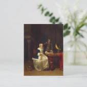 Ontbijt door Gabriel Metsu Briefkaart (Staand voorkant)