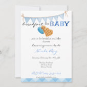 Ontbijt en baby shower kaart (Voorkant)