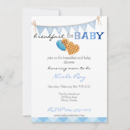 Ontbijt en baby shower kaart