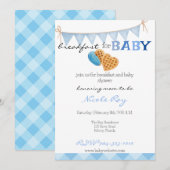 Ontbijt en baby shower kaart (Voorkant / Achterkant)