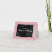 Ontbijt en Brunch Roze en zwart Feestdagen Kaart (Voorkant)