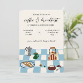 Ontbijt- en caféfeest kaart (Staand voorkant)