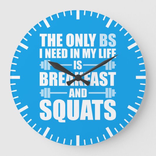 Ontbijt en Squats - Bodybuilding Workout Grote Klok (Voorkant)