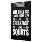 Ontbijt en Squats - Bodybuilding Workout Klembord (Links)