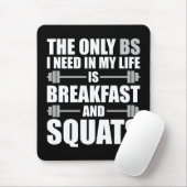 Ontbijt en Squats - Bodybuilding Workout Muismat (Met muis)