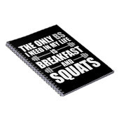 Ontbijt en Squats - Bodybuilding Workout Notitieboek (Rechterzijde)