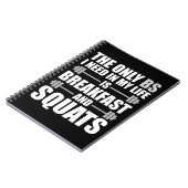 Ontbijt en Squats - Bodybuilding Workout Notitieboek (Linkerzijde)