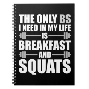 Ontbijt en Squats - Bodybuilding Workout Notitieboek