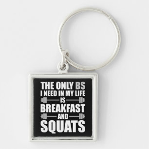 Ontbijt en Squats - Bodybuilding Workout Sleutelhanger