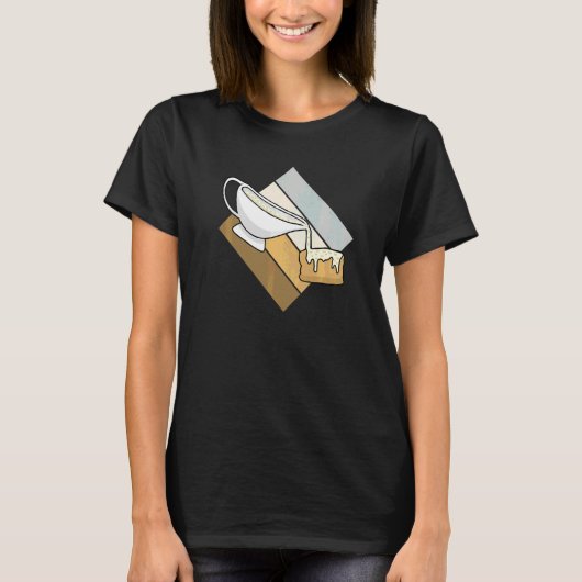 Ontbijt Eten Biscuits en Jus T-shirt (Voorkant)