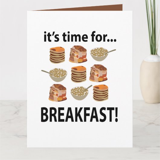Ontbijt Het Is Tijd Voor Het Ontbijt Kaart (Voorkant)