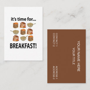 Ontbijt Het Is Tijd Voor Ontbijt Cafe Visitekaartje
