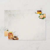 Ontbijt in Bed Basic Blank Recept Kaart (Voorkant / Achterkant)