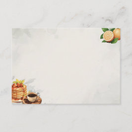 Ontbijt in Bed Basic Blank Recept Kaart