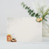 Ontbijt in Bed Basic Blank Recept Kaart (Staand voorkant)