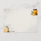 Ontbijt in Bed Basic Blank Recept Kaart (Achterkant)