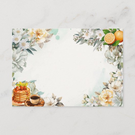 Ontbijt in Bed Blank Recept Kaart (Voorkant)